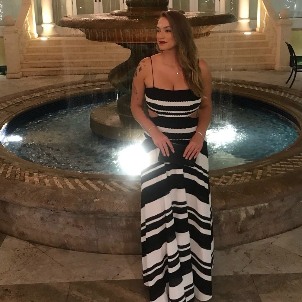 🖤 ASOS Design Striped Cutout Maxi Dress – Size US 10 / EU 42 🖤